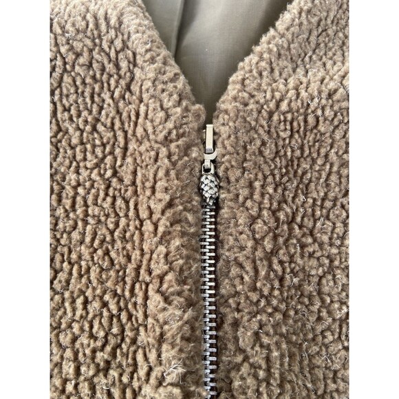 G.H. Bass & Co. Women’s Brown Sherpa Fleece Zip Jacket – Size L – Cozy Core VTG - Picture 9 of 16